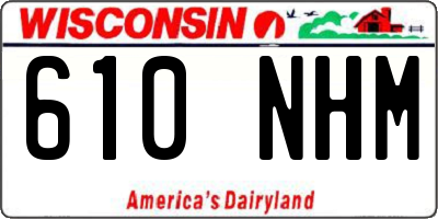 WI license plate 610NHM