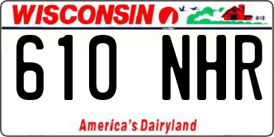 WI license plate 610NHR