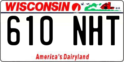 WI license plate 610NHT
