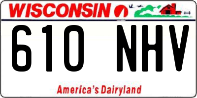 WI license plate 610NHV