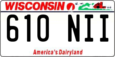 WI license plate 610NII