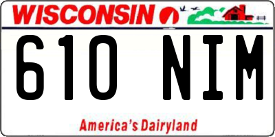 WI license plate 610NIM