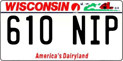 WI license plate 610NIP