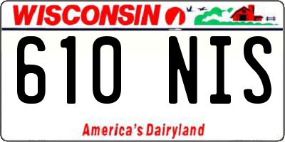 WI license plate 610NIS