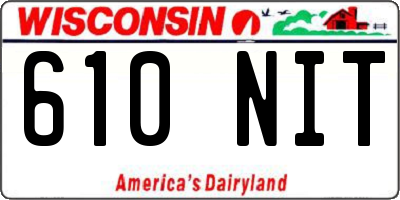 WI license plate 610NIT