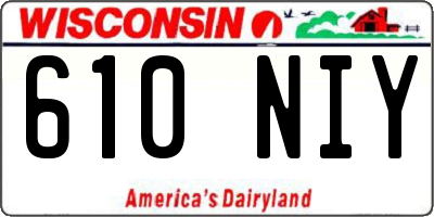 WI license plate 610NIY