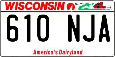 WI license plate 610NJA
