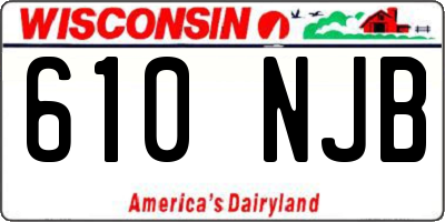 WI license plate 610NJB