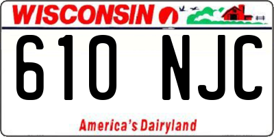 WI license plate 610NJC