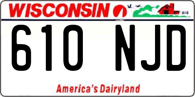 WI license plate 610NJD