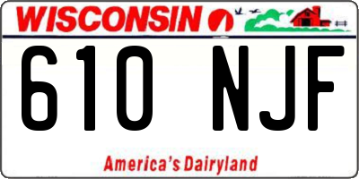 WI license plate 610NJF