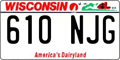 WI license plate 610NJG