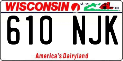 WI license plate 610NJK