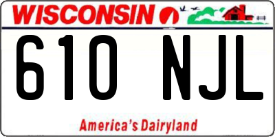 WI license plate 610NJL