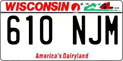 WI license plate 610NJM