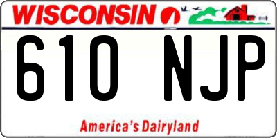 WI license plate 610NJP