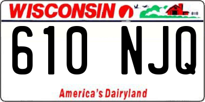 WI license plate 610NJQ