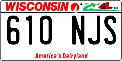 WI license plate 610NJS