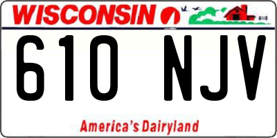 WI license plate 610NJV