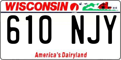 WI license plate 610NJY