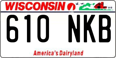 WI license plate 610NKB