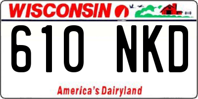 WI license plate 610NKD