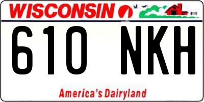 WI license plate 610NKH
