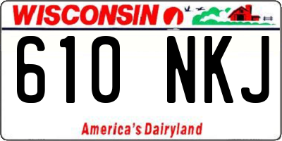 WI license plate 610NKJ