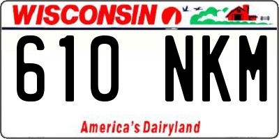 WI license plate 610NKM