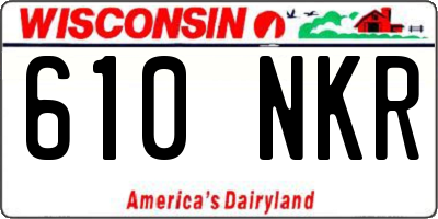 WI license plate 610NKR