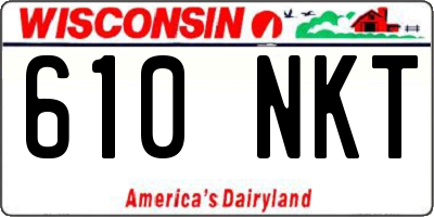WI license plate 610NKT