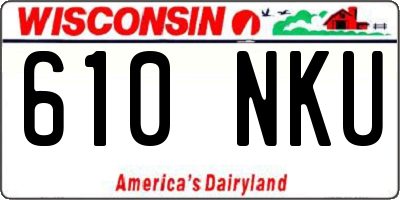 WI license plate 610NKU