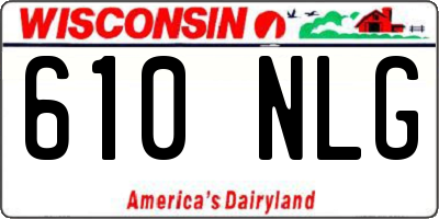 WI license plate 610NLG