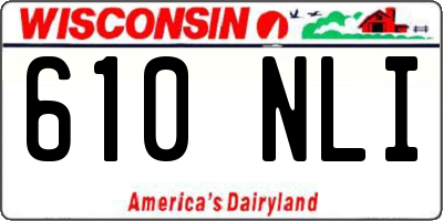 WI license plate 610NLI
