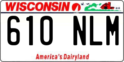 WI license plate 610NLM