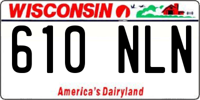 WI license plate 610NLN