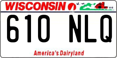 WI license plate 610NLQ