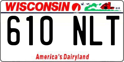 WI license plate 610NLT