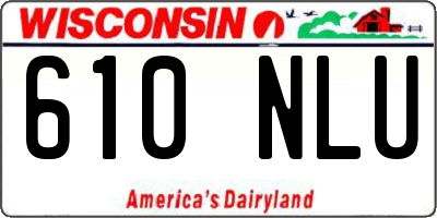 WI license plate 610NLU