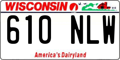 WI license plate 610NLW
