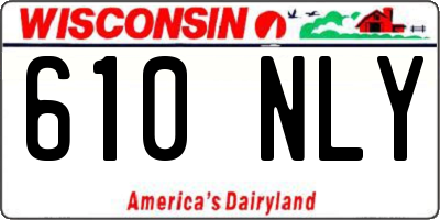 WI license plate 610NLY
