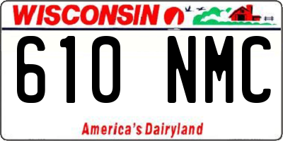 WI license plate 610NMC