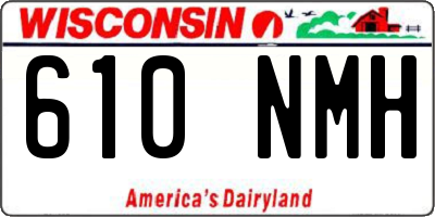 WI license plate 610NMH
