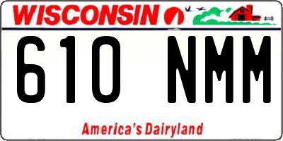 WI license plate 610NMM