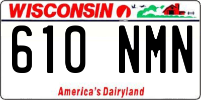 WI license plate 610NMN