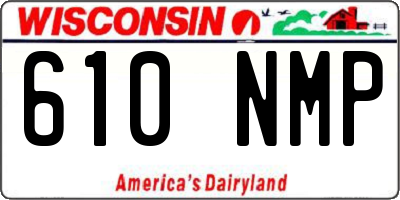 WI license plate 610NMP