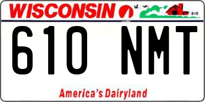 WI license plate 610NMT