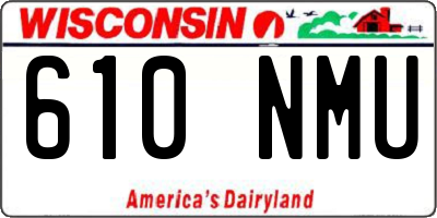 WI license plate 610NMU