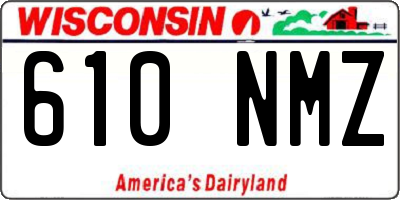 WI license plate 610NMZ