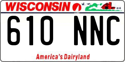 WI license plate 610NNC